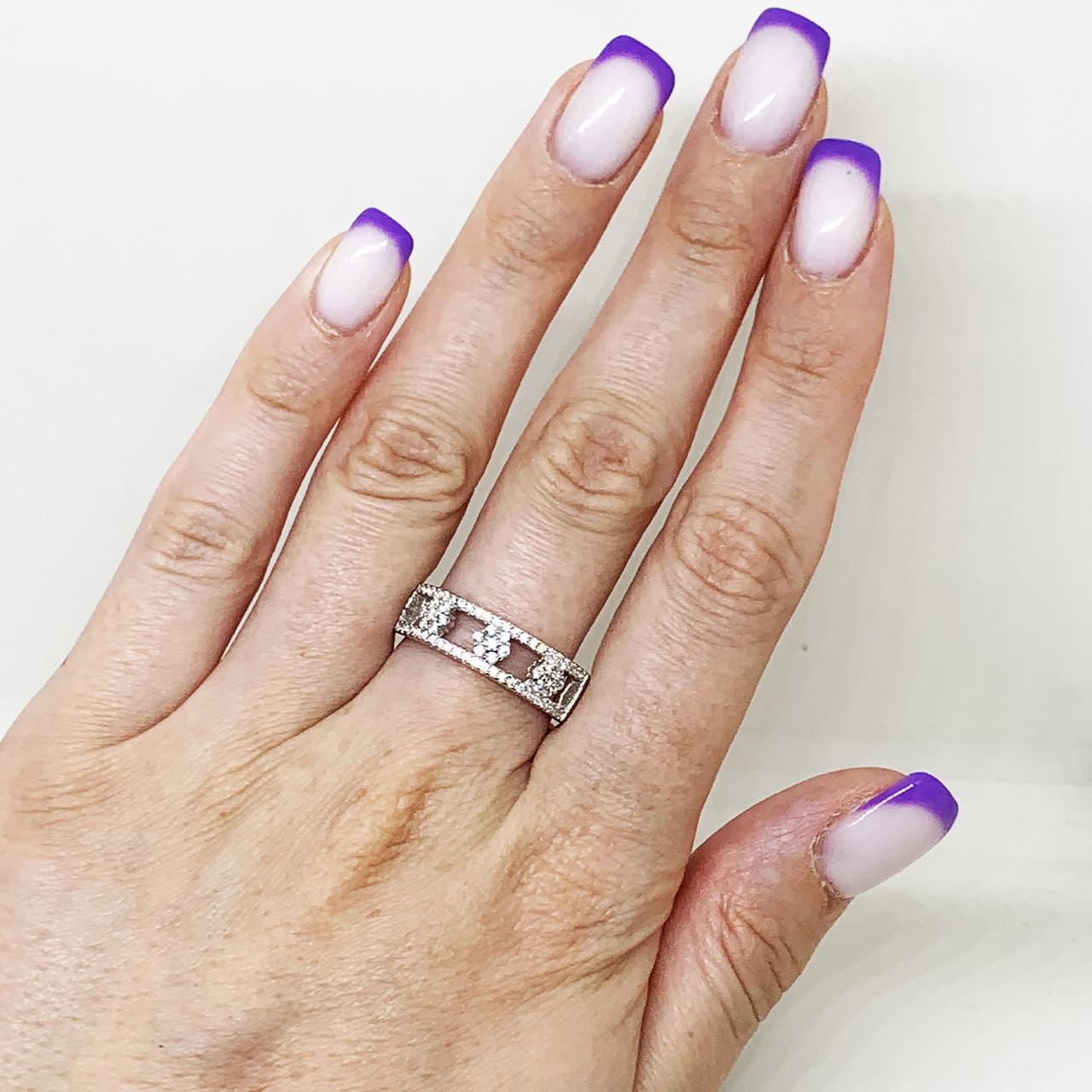 Кольцо серебряное с кубическим цирконием р. 17 3,8 г (1662877197)