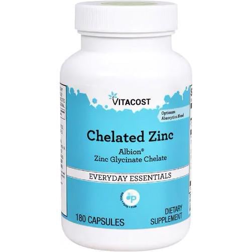 Витамины Vitacost Chelated Zinc Albion 180 капсул (844197015566)