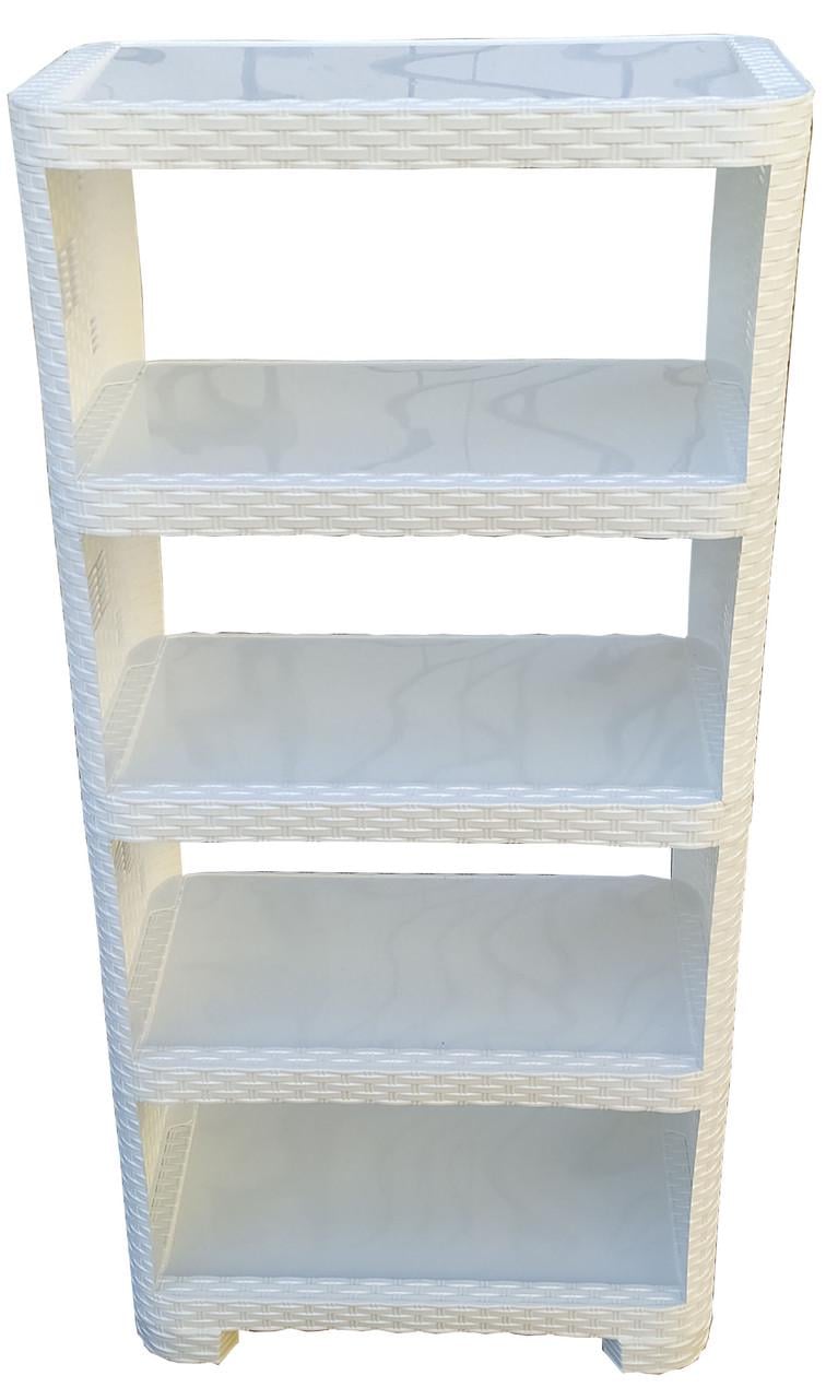 Полка для обуви пластиковая 5 ярусов Белый (472718-Prob)