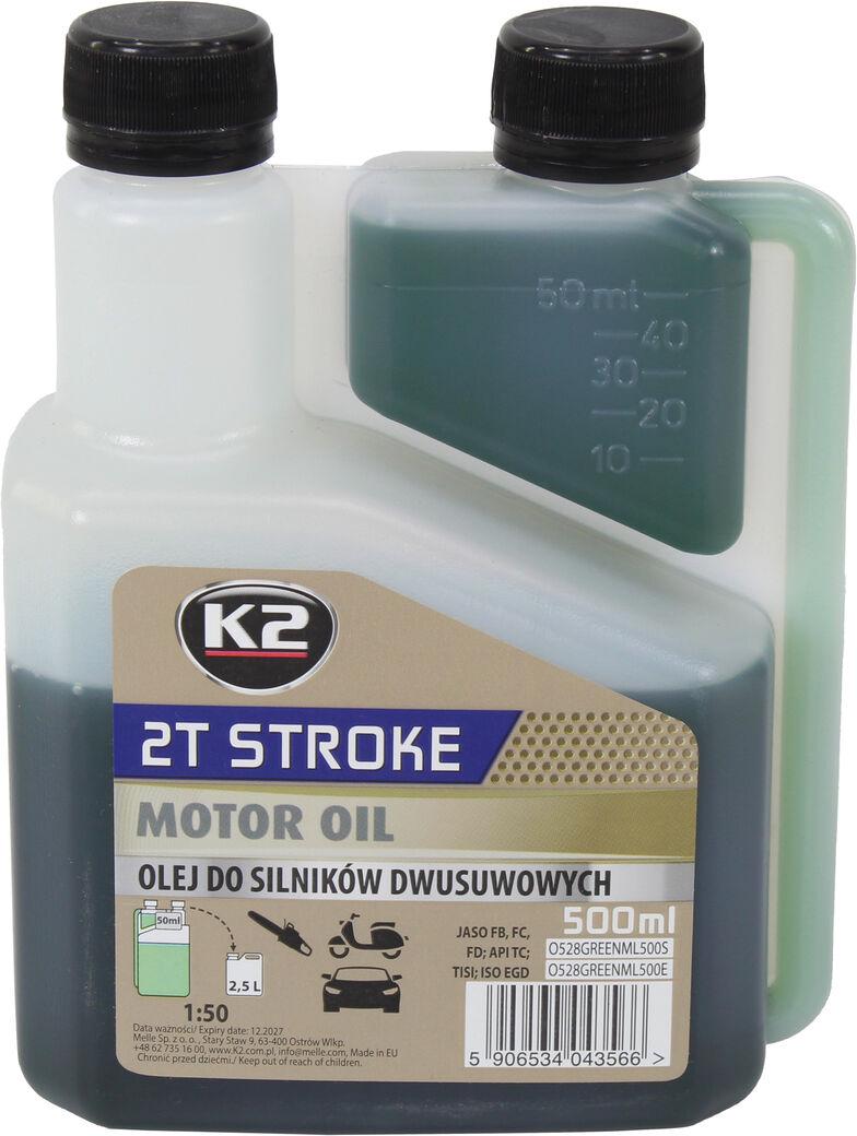 Моторное масло К2 2-Т Stroke Oil Green 0,5 л (O528GREENML500E)
