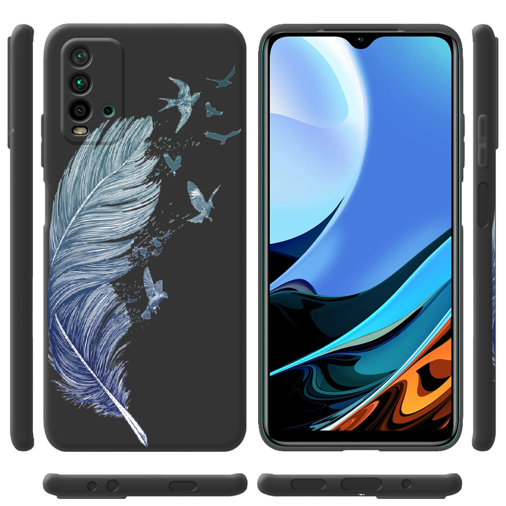 Чехол BoxFace Xiaomi Redmi 9T Feather Черный силикон (41685-cc38-42106) - фото 2