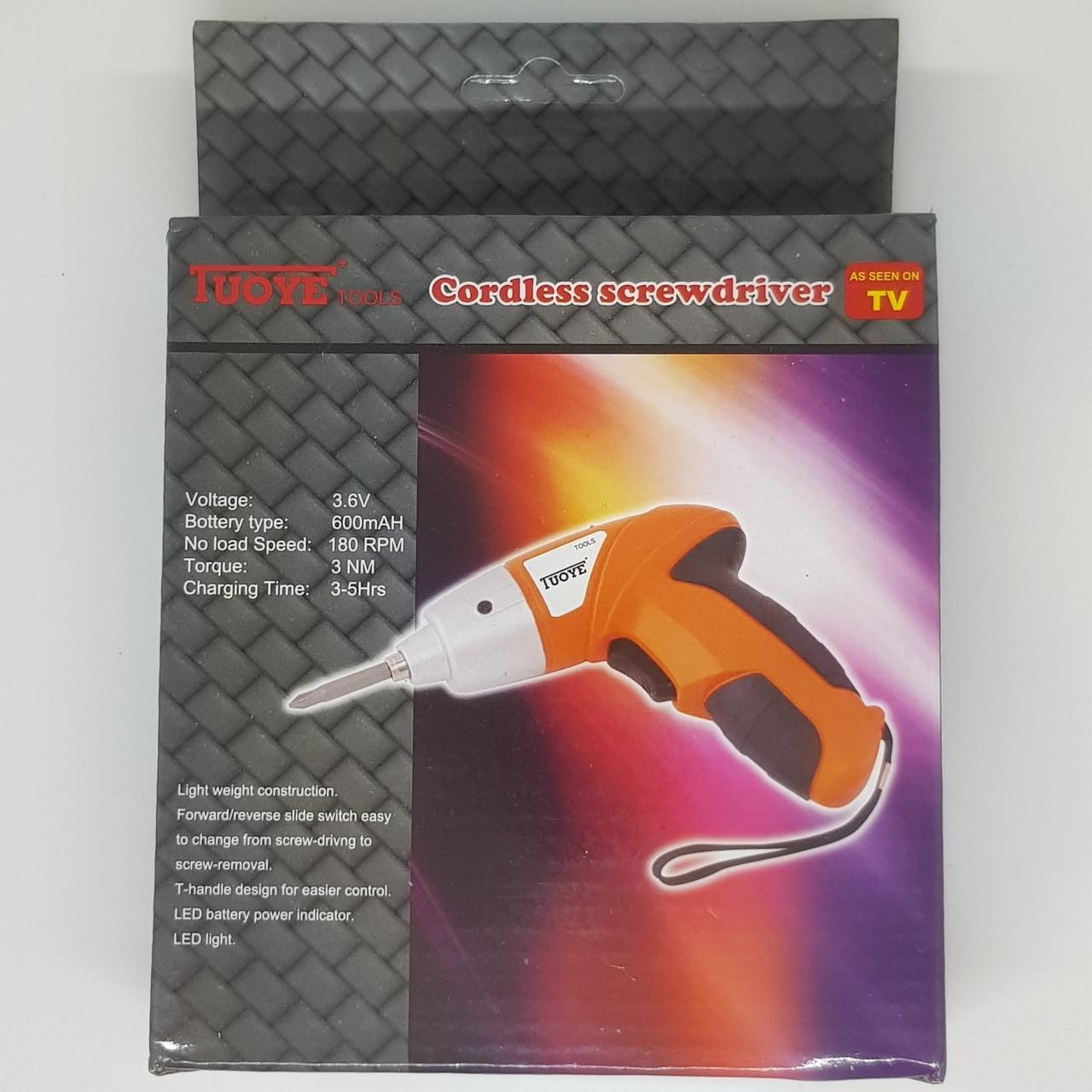 Акумуляторний шуруповерт компактна бездротова електрична викрутка TUOYE - фото 7 Акумуляторний шуруповерт компактна бездротова електрична викрутка TUOYE - фото 7