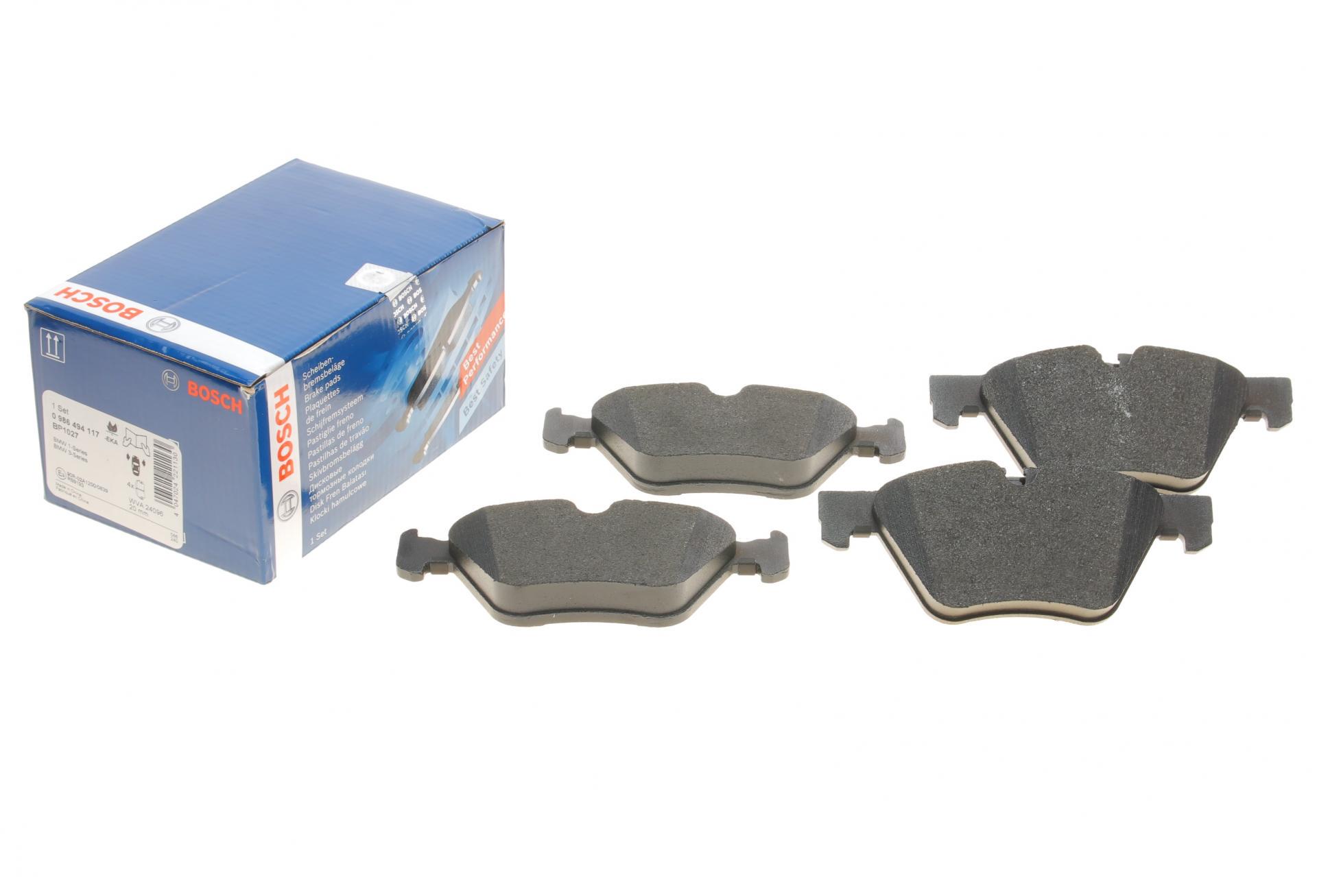 Тормозные колодки передние для BMW 1 E81/E87 04-12/3 E90-E93 05-13/X1 E84 11-15 (0 986 494 117)