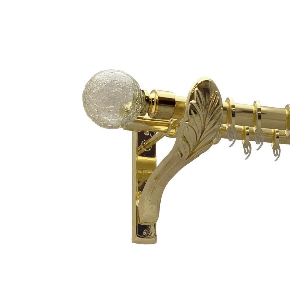 Карниз Orvit Сепия двухрядный гладкий 25/19 мм 200 см Золотой (00-00009671)