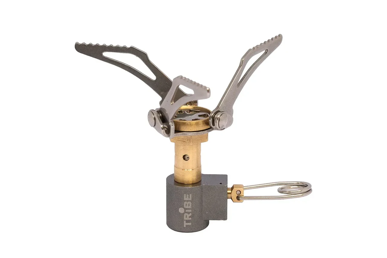 Газовая горелка туристическая Tribe Burner Light ультралегкая 48 г резьбовая складная 3000 Вт (T-HB-0017)