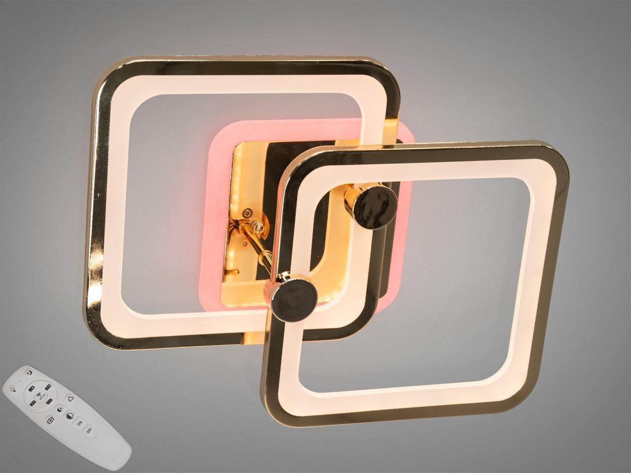 Люстра потолочная светодиодная хрустальная с пультом/димером 50W Золотой (2938063203)