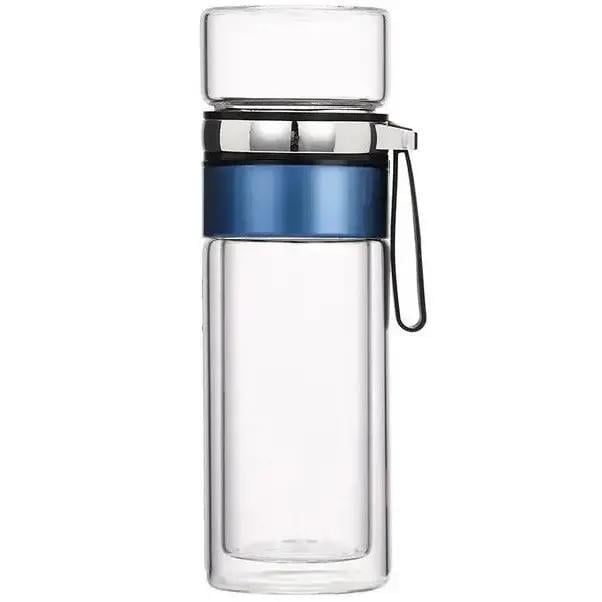 Колба для заварки чая стеклянная Nankin Blue с крышкой и ситечком Прозрачный (102135 BL)