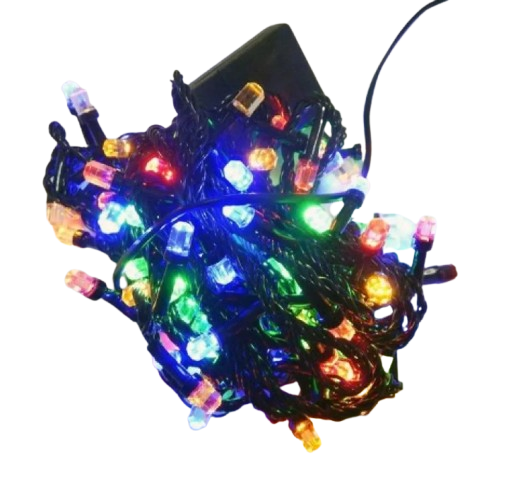 Гирлянда нить Кристалл LED 100 Разноцветный/Черный провод (1-45/1-21)