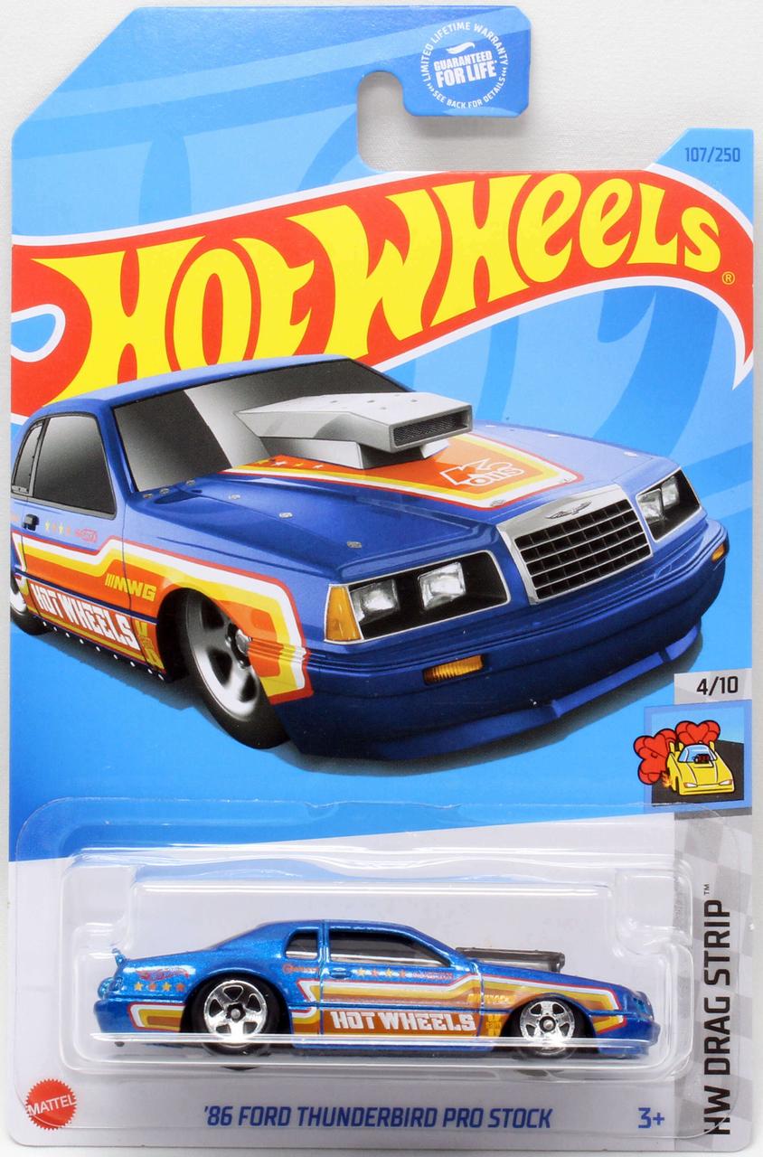 Игрушечная машинка Hot Wheels 86 Ford Thunderbird Pro Stock 2023 Drag Strip №107 (HKH32)