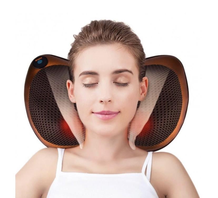 Масажна подушка Massage Pillow для шиї та спини на 4 масажних роликах - фото 6