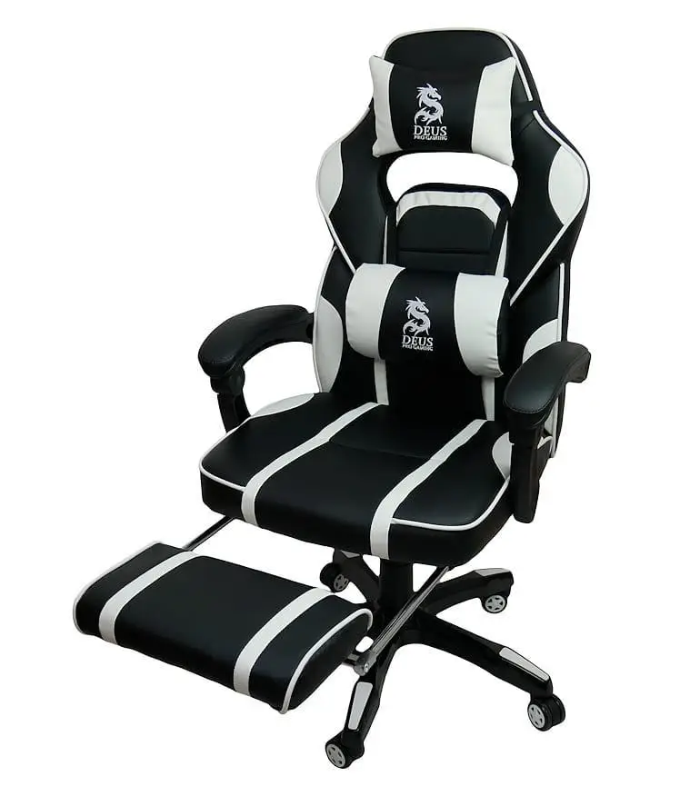 Крісло ігрове Deus Large Чорний/Білий (907) - фото 5 Крісло ігрове Deus Large Чорний/Білий (907) - фото 5
