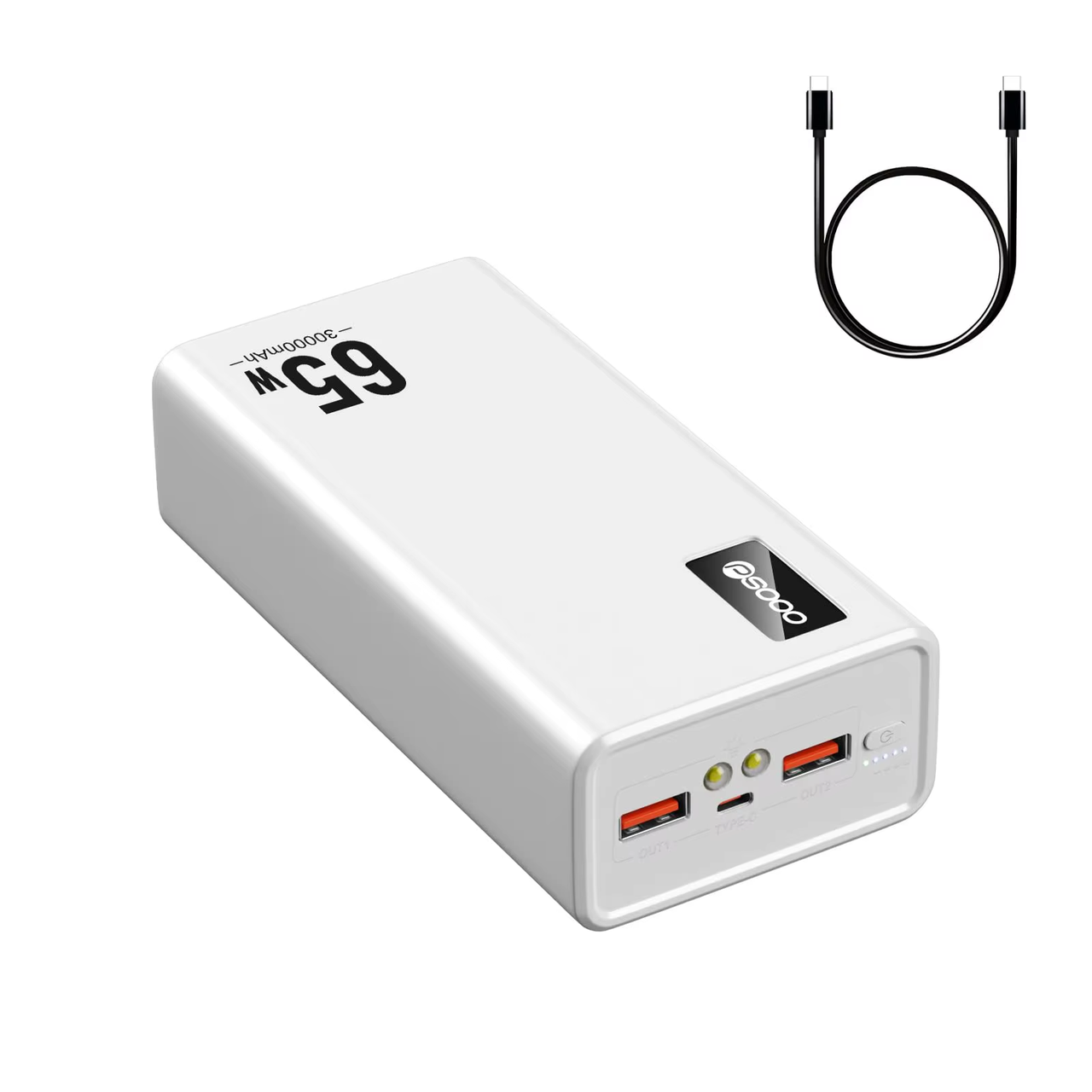 Батарея мобільна універсальна VHG M16 QC3,0/PD3,0 Laptop 30000 mAh 65W White