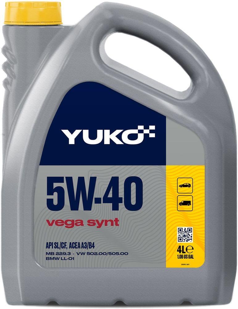 Моторное масло автомобильное YUKO VEGA SYNT 5W-40 4 л (134861)