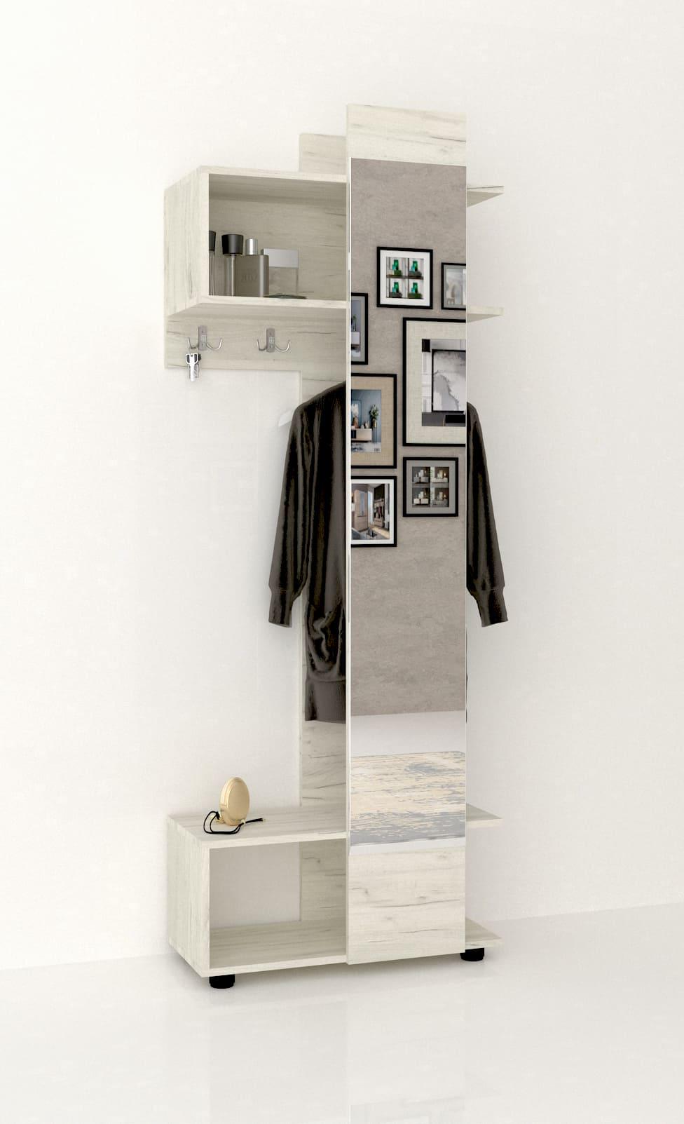 Вішалка в передпокій Мастер Форм Аякс правостороння 700х325х1880 мм Дуб крафт білий (20940) - фото 1 Вішалка в передпокій Мастер Форм Аякс правостороння 700х325х1880 мм Дуб крафт білий (20940) - фото 1