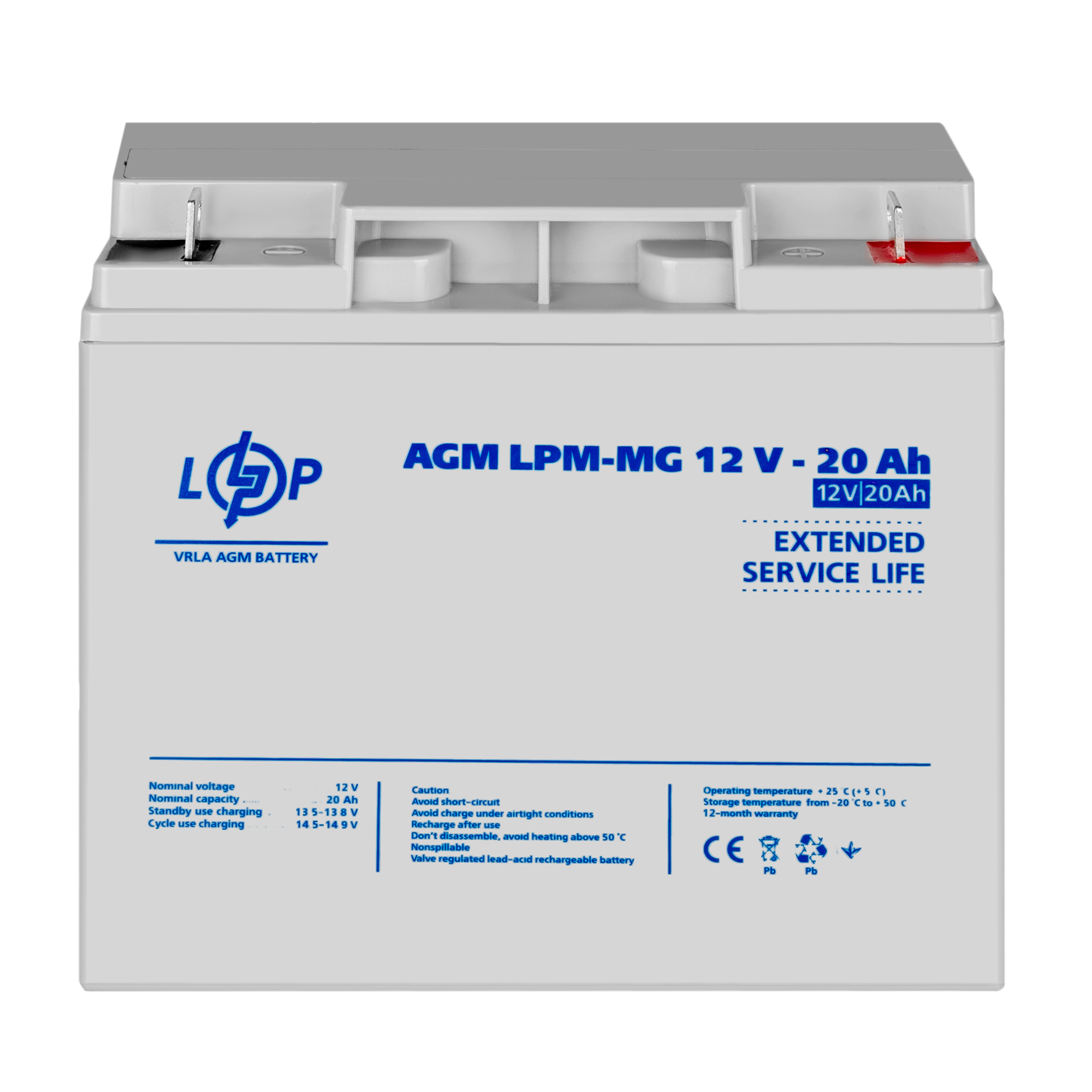 Акумулятор мультигелевий LPM-MG 12V-20 Ah - фото 2