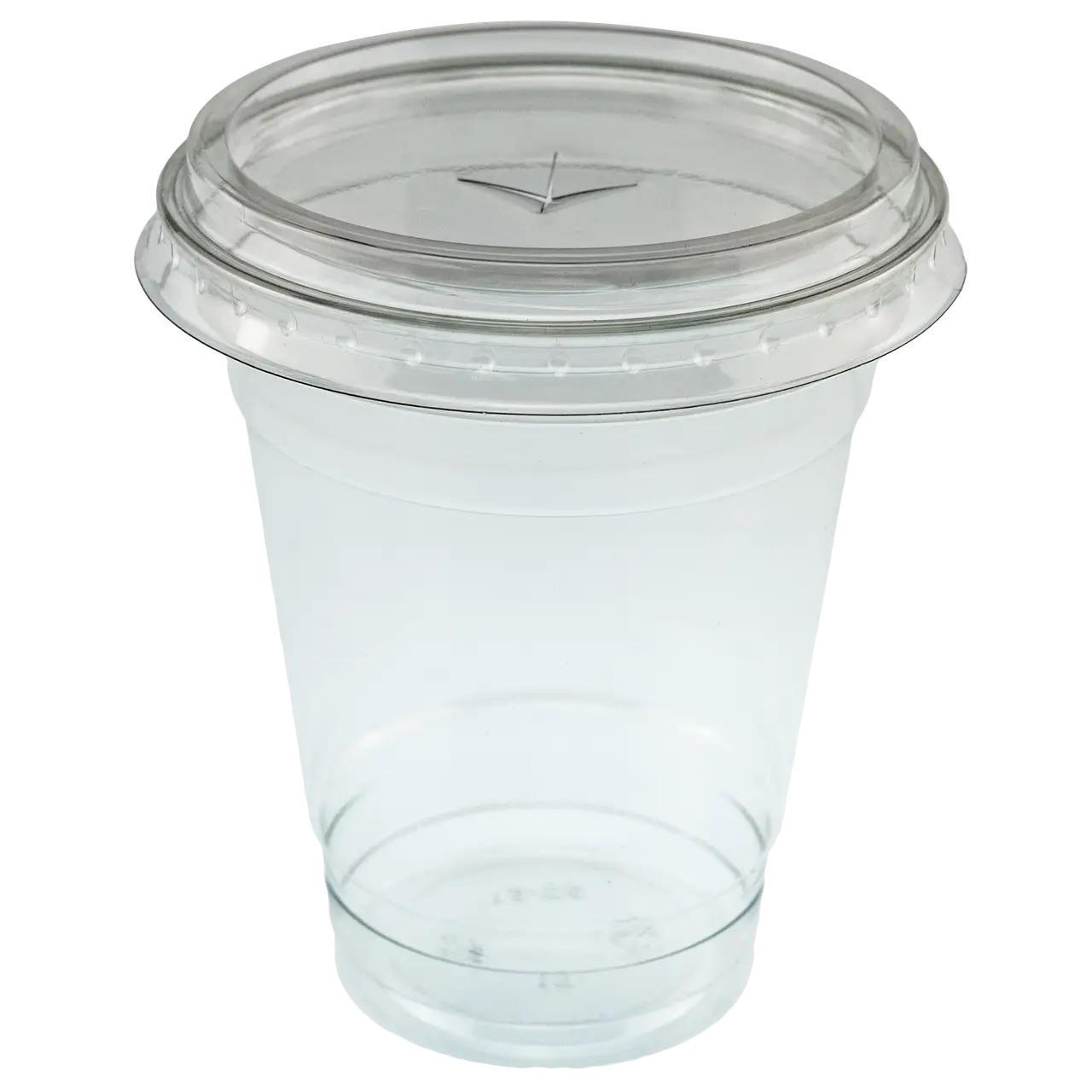 Склянка плоска кришка з Х-отвором 360 мл 100 шт. (DC-0002) - фото 1