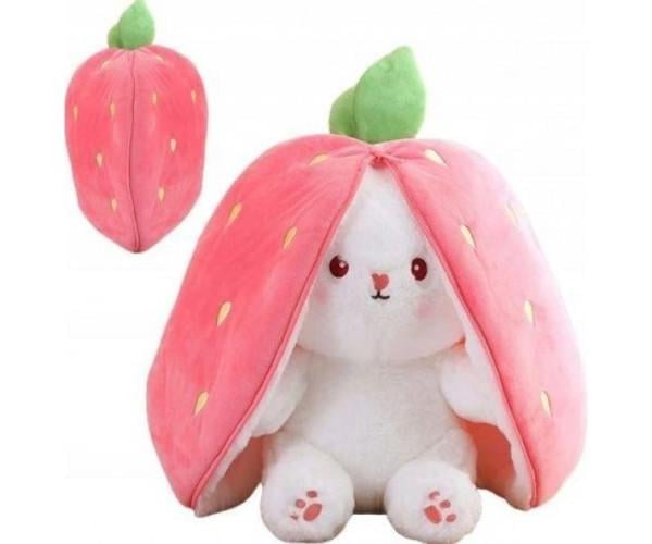 М'яка іграшка трансформер Зайчик-Полуничка 25 см Рожевий (ftlx-1045) - фото 4 М'яка іграшка трансформер Зайчик-Полуничка 25 см Рожевий (ftlx-1045) - фото 4