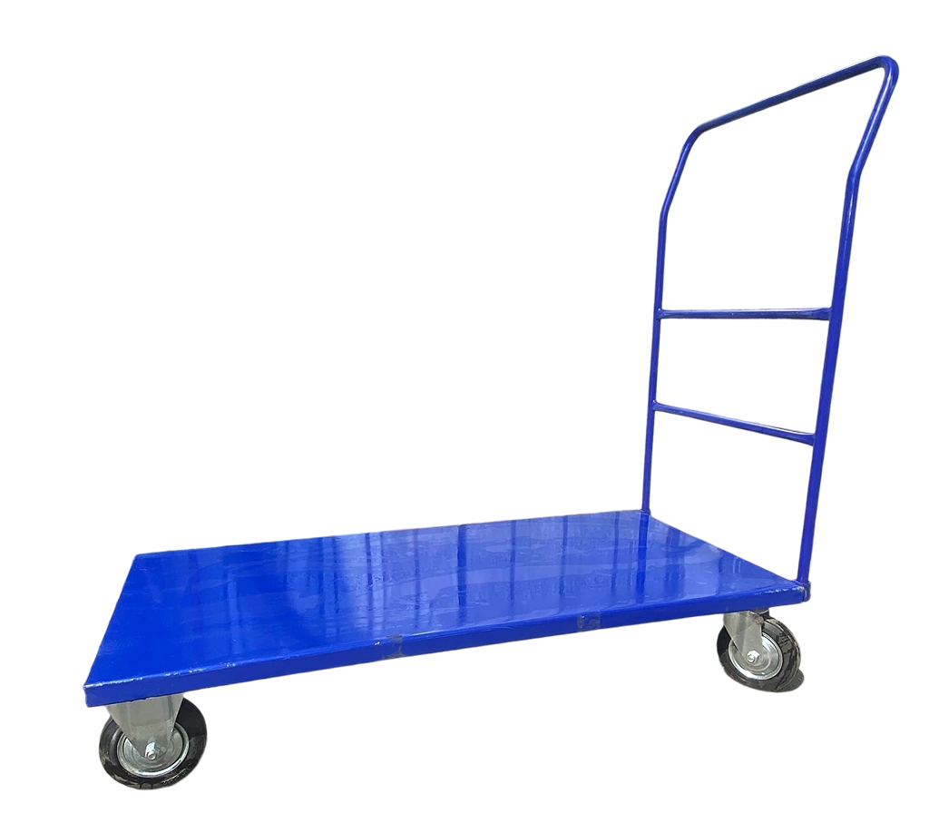 Тележка платформенная грузовая ТП 450 четырехколесная 450 кг резиновые колеса 160 мм 1200х600 мм (28307701)