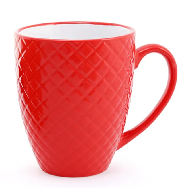 Чашка керамическая Flora Яркий микс 0,54 л Красный (28211)