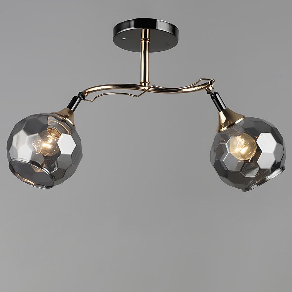 Люстра потолочная Light House SR-19373/2 FGD/BCH E27 520х180х240 мм Черный/Хром/Золотой