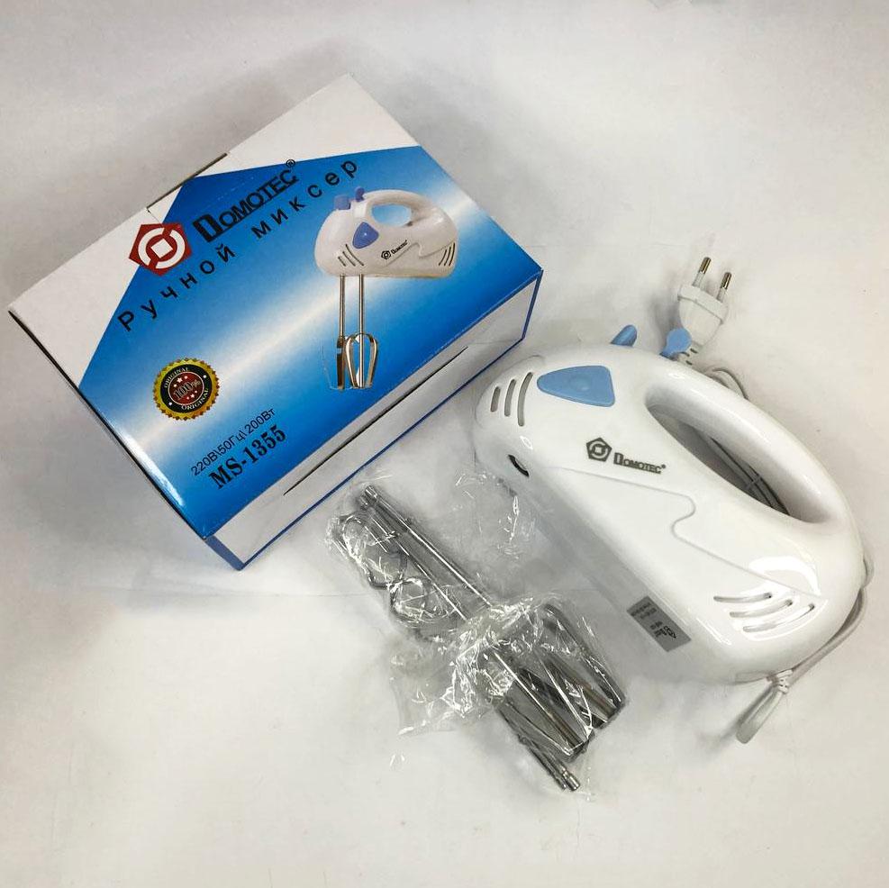 Миксер ручной Domotec MS-1355 с насадками (ws36767-1) - фото 6 Миксер ручной Domotec MS-1355 с насадками (ws36767-1) - фото 6