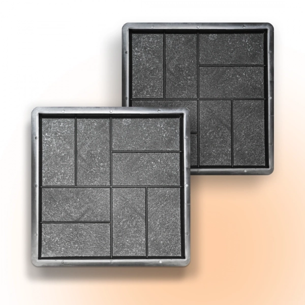 Форми для тротуарної плитки Верес-2007 Паркет 400x400 мм 2 шт. (1020402-3296) - фото 1 Форми для тротуарної плитки Верес-2007 Паркет 400x400 мм 2 шт. (1020402-3296) - фото 1