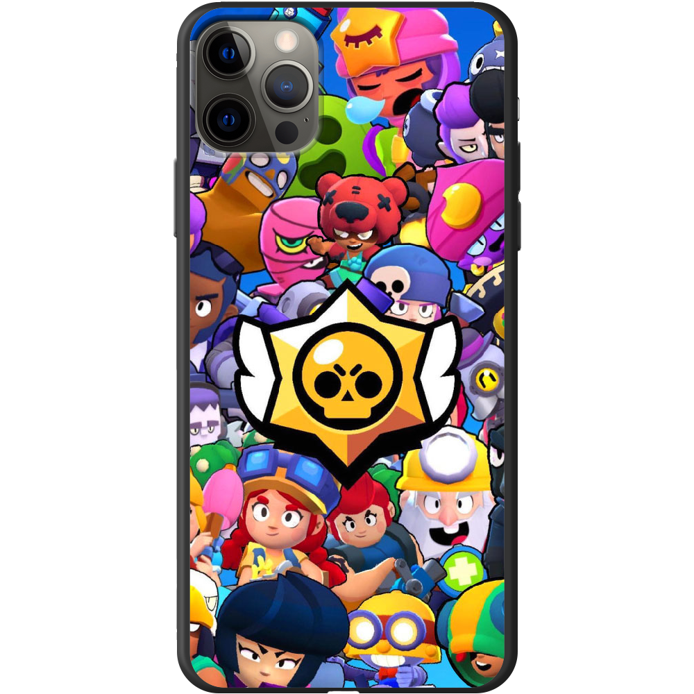 Чехол Boxface iPhone 12 Pro Max Brawl Stars Черный силикон (41085-up2389-41090)