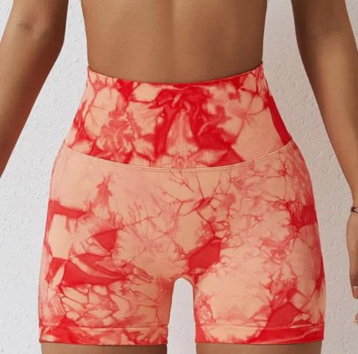 Шорти жіночі з пуш-ап TieDye 18873 L Помаранчевий (5061779) - фото 2