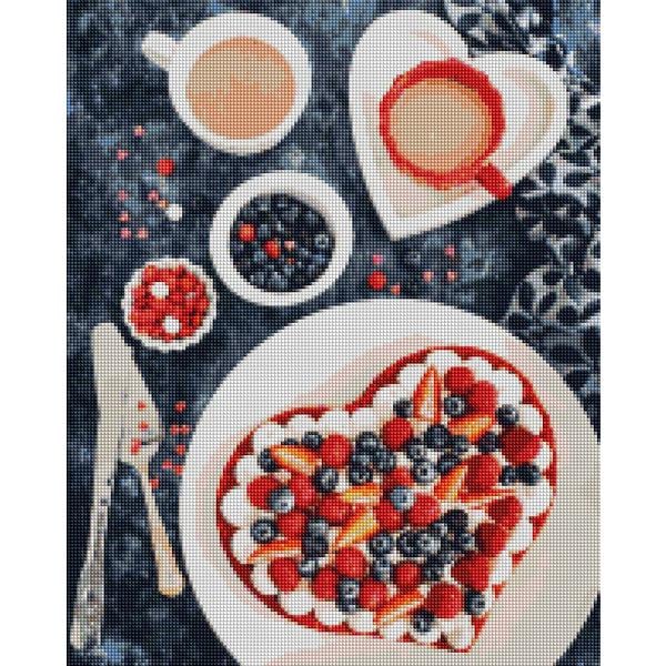 Алмазная мозаика Brushme Ягодный десерт на подрамнике 40x50 см (DBS1103)