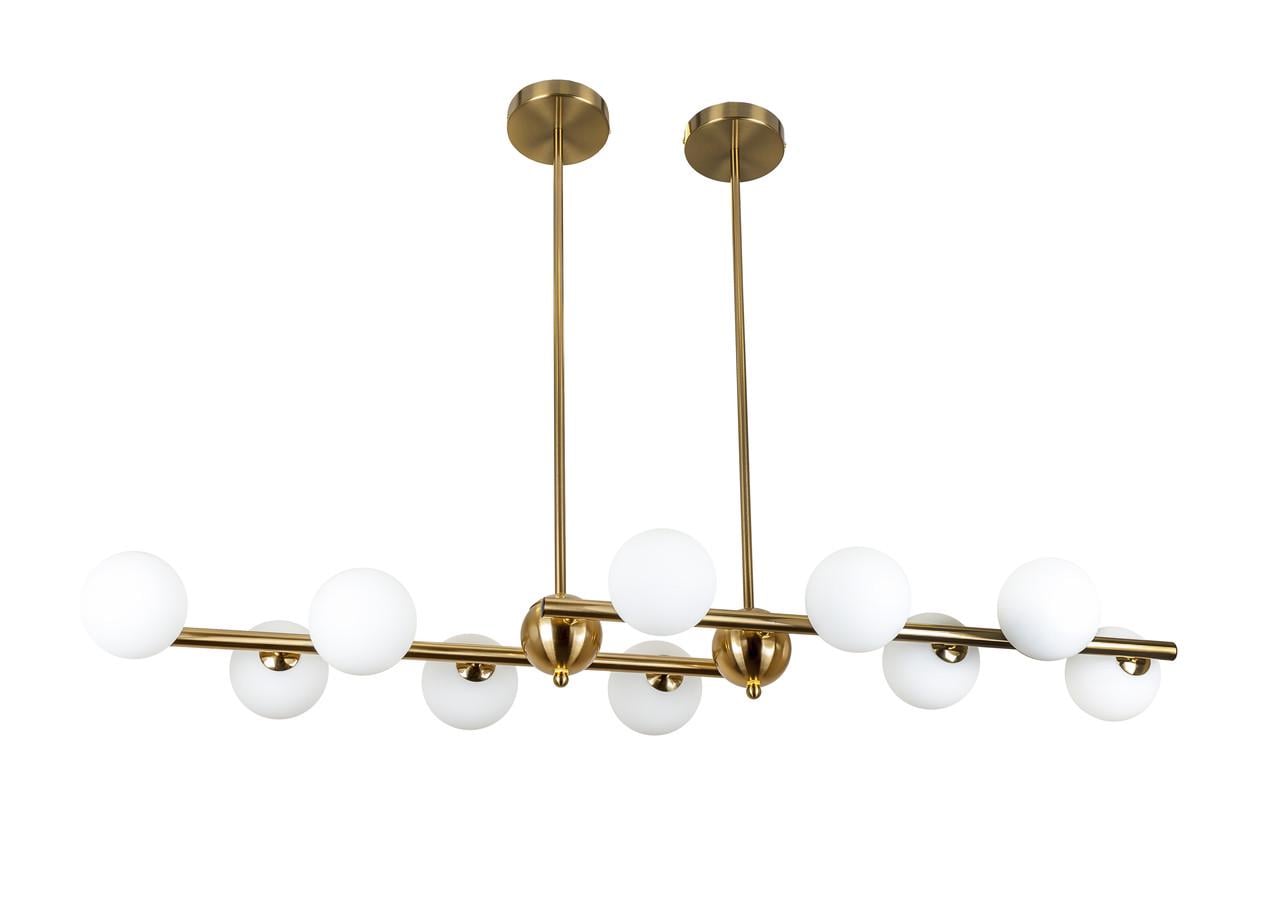 Люстра 761V1020-10 BRZ/WH