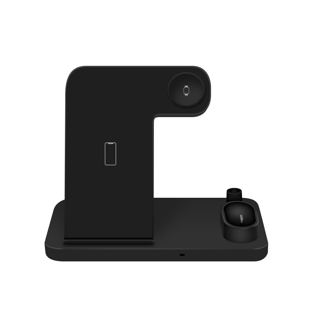 Беспроводное зарядное устройство Wireless QI 10W TMX-4001 4 в 1 Черный