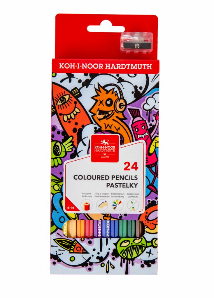 Карандаши цветные Koh-I-Noor 3554 TEENAGE. 24 шт. (8593539343905)