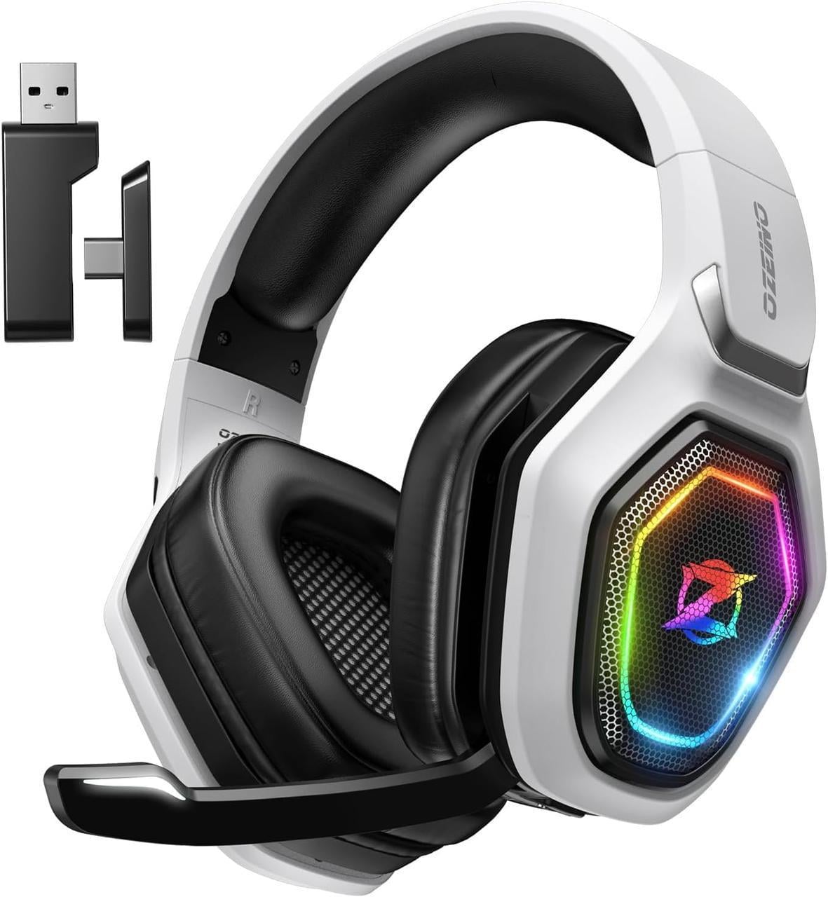 Игровая гарнитура Ozeino (2.4ГГц / Bluetooth), Беспроводные наушники для PC/PS5/PS4, с микрофоном