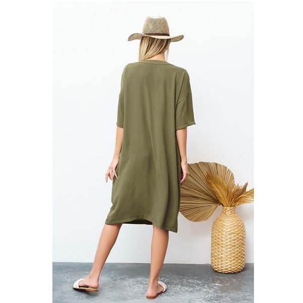 Туника женская 2XL Хаки (12767) - фото 3 Туника женская 2XL Хаки (12767) - фото 3