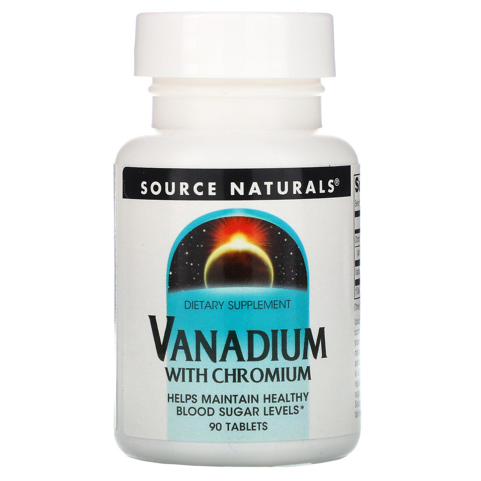 Мультимінеральний комплекс Source Naturals Vanadium with Chromium 90 Tabs