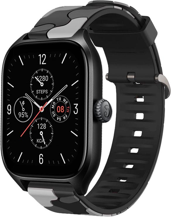 Ремешок Tactic Camouflage для Amazfit GTS 4/Mini Black/Grey (32932-53) - фото 1 Ремешок Tactic Camouflage для Amazfit GTS 4/Mini Black/Grey (32932-53) - фото 1