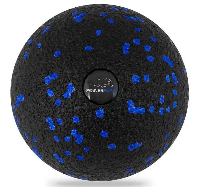 Массажный мяч PowerPlay PP-4350 Epp Massage Ball d 8 см Черный/Синий (PP-4350_Blue_d8)