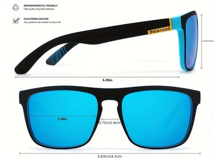 Очки поляризованные солнцезащитные Черно-синий - фото 7