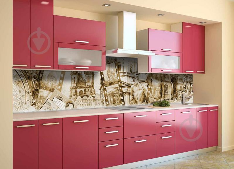 Скинали на кухню Zatarga «Европа» 600х2500 мм виниловая 3Д наклейка кухонный фартук самоклеящаяся Z180504 Скинали на кухню Zatarga «Европа» 600х2500 мм виниловая 3Д наклейка кухонный фартук самоклеящаяся Z180504