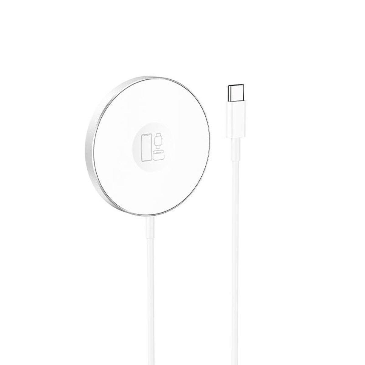 Зарядное устройство беспроводное магнитное Borofone BQ18 3in1 Type-C Белый (BQ18) Зарядное устройство беспроводное магнитное Borofone BQ18 3in1 Type-C Белый (BQ18)