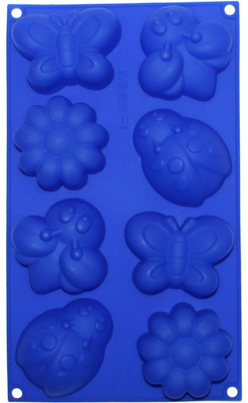 Форма силиконовая для выпечки Луговое планшет 8 ячеек (HH-608)