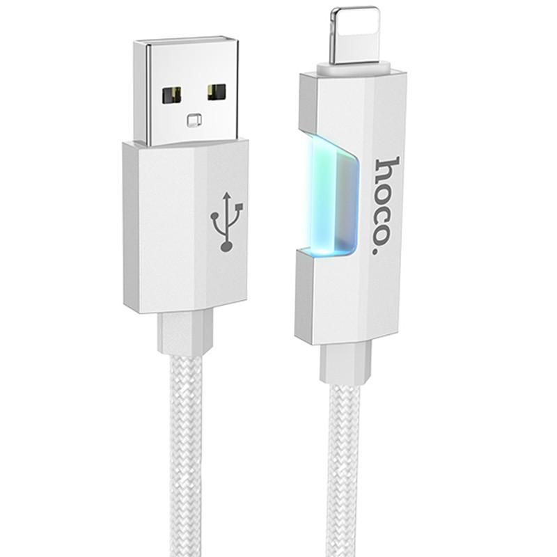 Дата-кабель Hoco U123 Regent colorful 2,4A USB to Lightning 1,2 м Gray (00000069106_2)