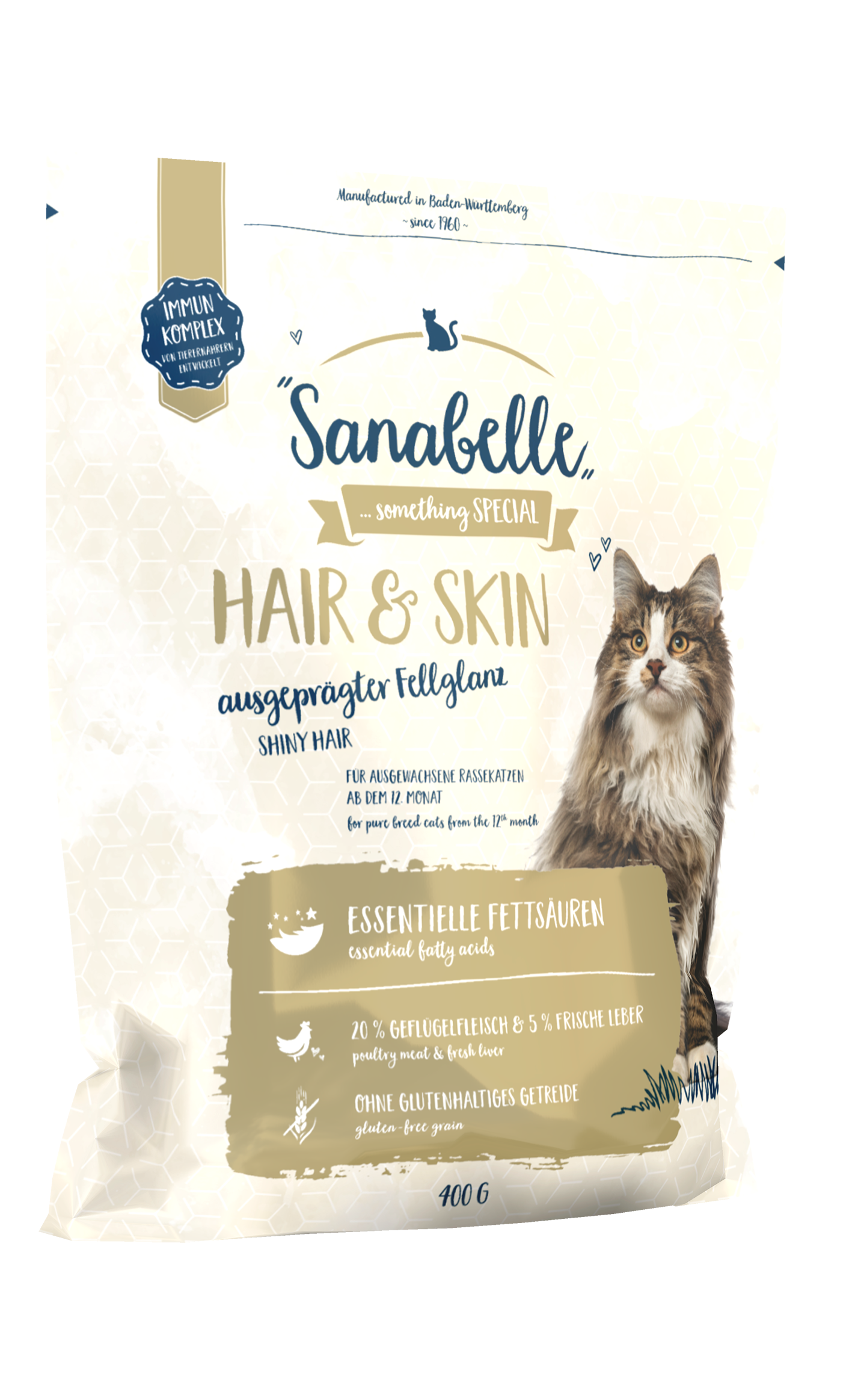 Корм сухий Sanabelle Hair & Skin для дорослих кішок з птицею 0,400 кг