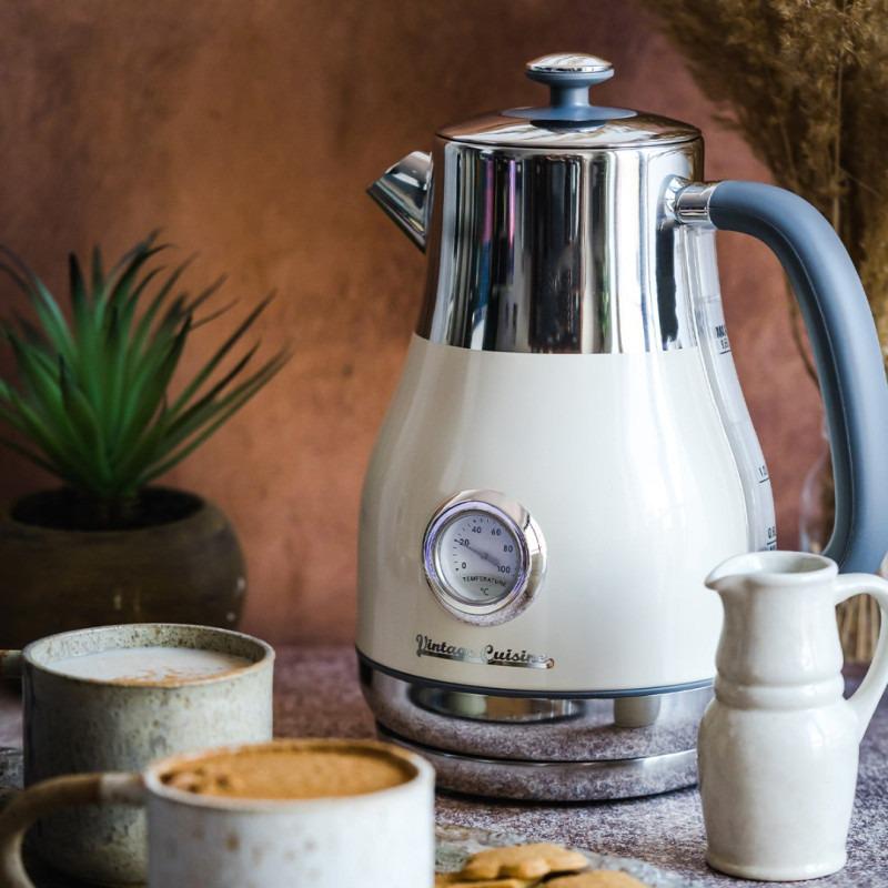 Електрочайник Vintage Cuisine у ретро стилі 2200W 1,6 л Кремовий - фото 2 Електрочайник Vintage Cuisine у ретро стилі 2200W 1,6 л Кремовий - фото 2