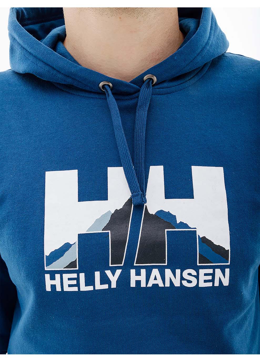 Худі чоловіче Helly Hansen NORD GRAPHIC PULL OVER HOODIE M Синій (7d62975-606 M) - фото 2