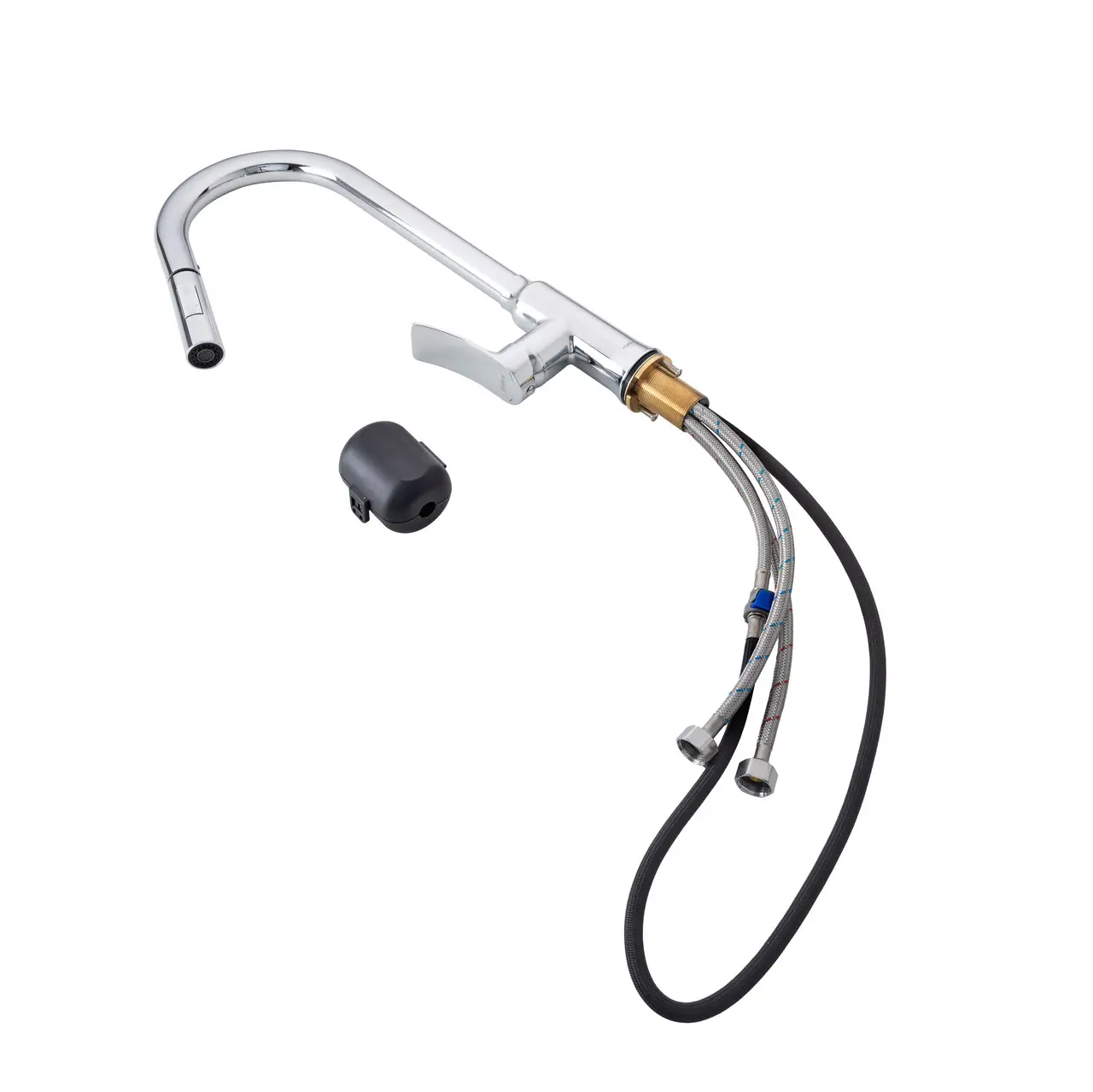 Змішувач латунний для кухні Haiba Bolero з висувною лійкою - фото 4