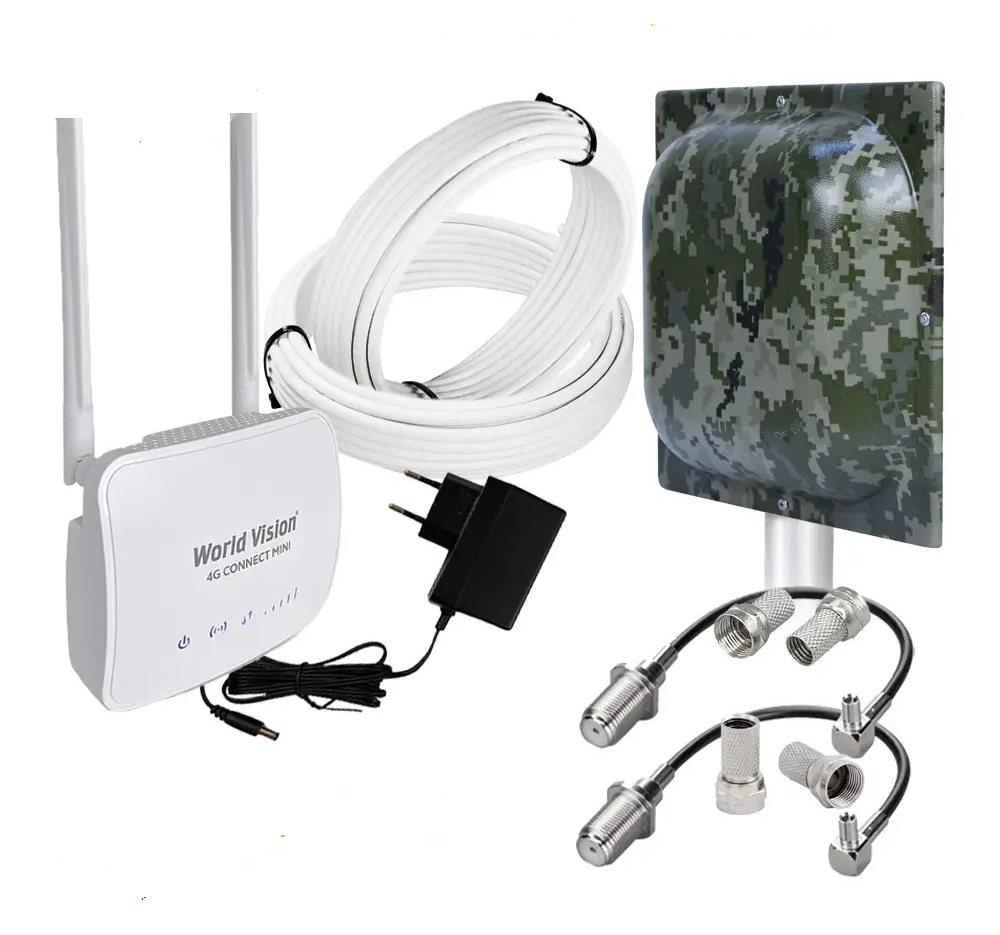 Интернет комплект 4G Wi-Fi роутер World Vision 4G CONNECT MINI и антенна 4G LTE MIMO T800 Милитари (1905873131) Интернет комплект 4G Wi-Fi роутер World Vision 4G CONNECT MINI и антенна 4G LTE MIMO T800 Милитари (1905873131)