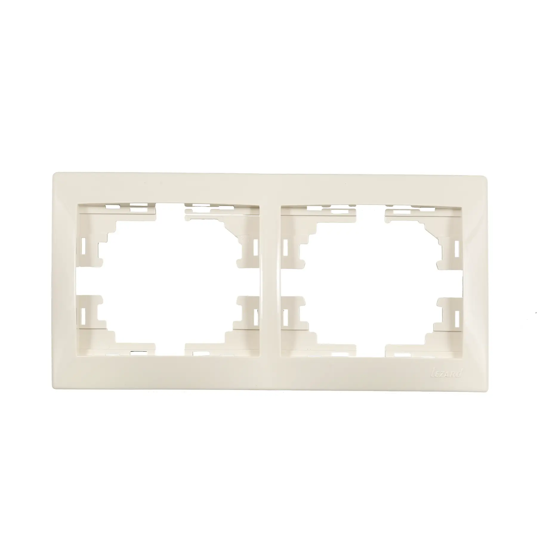 Рамка Lezard Mira 2-местная горизонтальная Кремовый