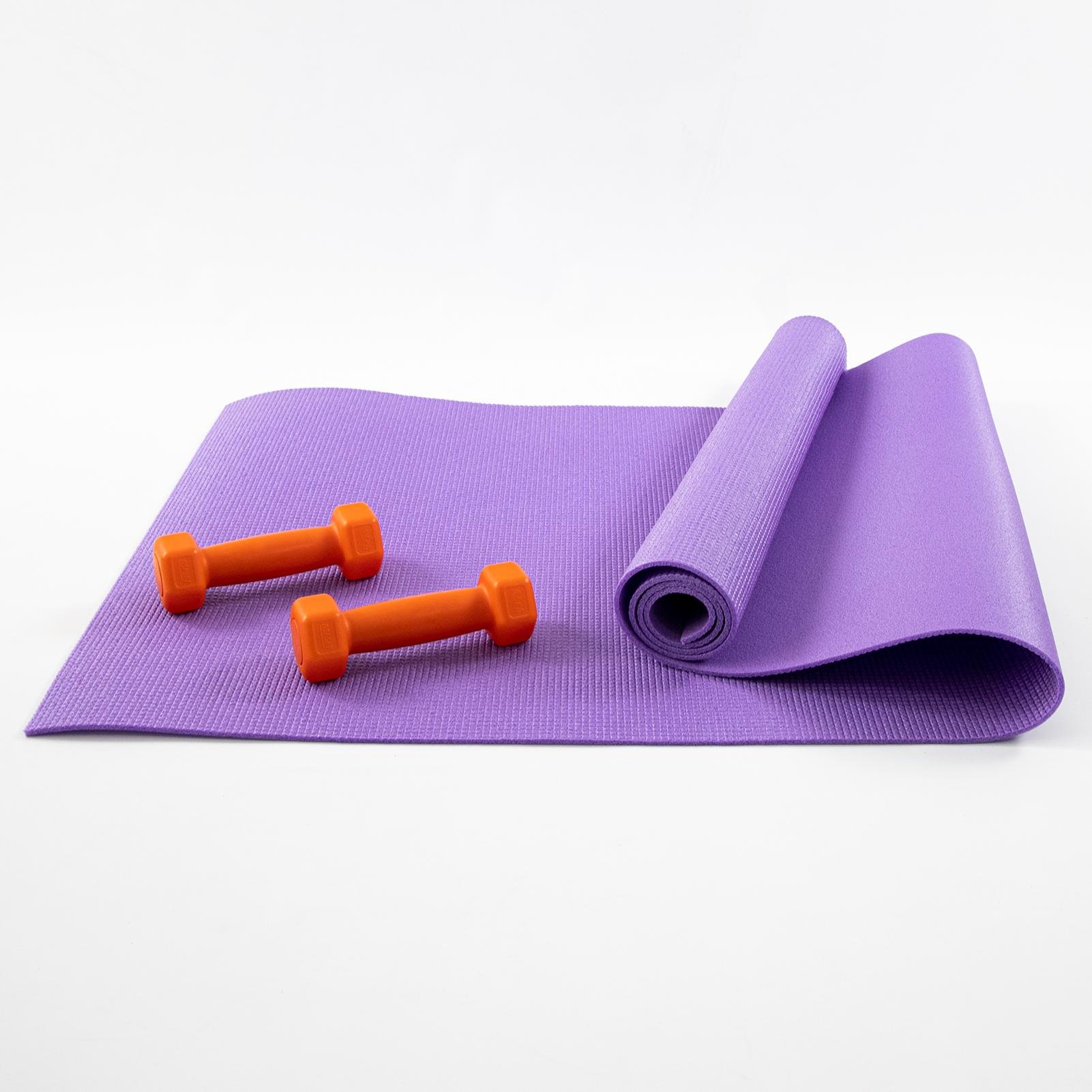 Килимок для йоги та фітнесу та гантелі для фітнесу 2 шт. по 0.5кг Osport Set 80 Фіолетово-оранжевий (n-0110) - фото 1 Килимок для йоги та фітнесу та гантелі для фітнесу 2 шт. по 0.5кг Osport Set 80 Фіолетово-оранжевий (n-0110) - фото 1