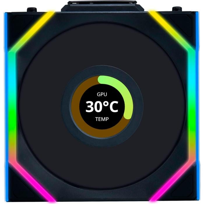Вентилятор для корпуса Lian Li Uni Fan SL Wireless LCD Reverse 120 PWM 120 мм Black (G99.12RSLLCD1W1B.00)